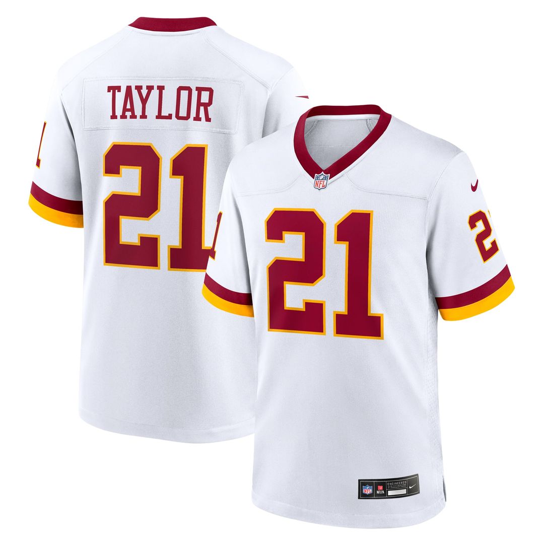 Washington Commanders Sean Taylor Nike White Game Super Bowl Era Jersey product image 1, provided for visual reference and
