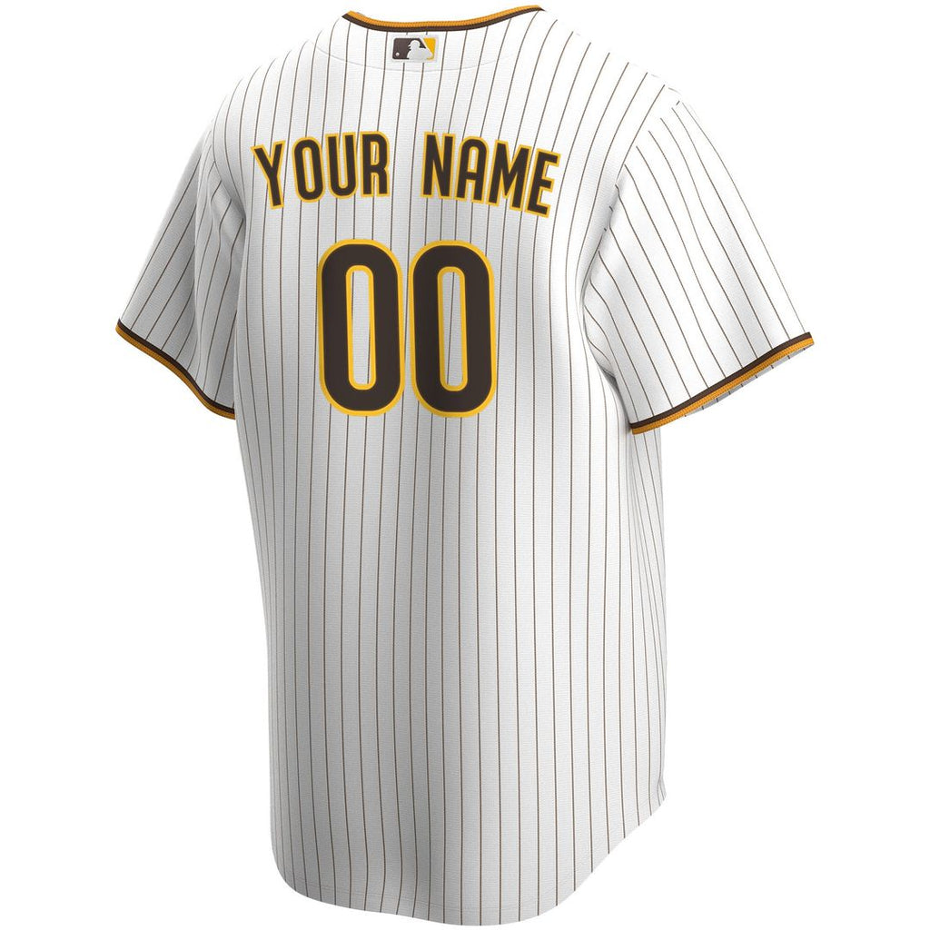 San Diego Padres Nike White Home Replica Custom Jersey product image 3, provided for visual reference and product detail