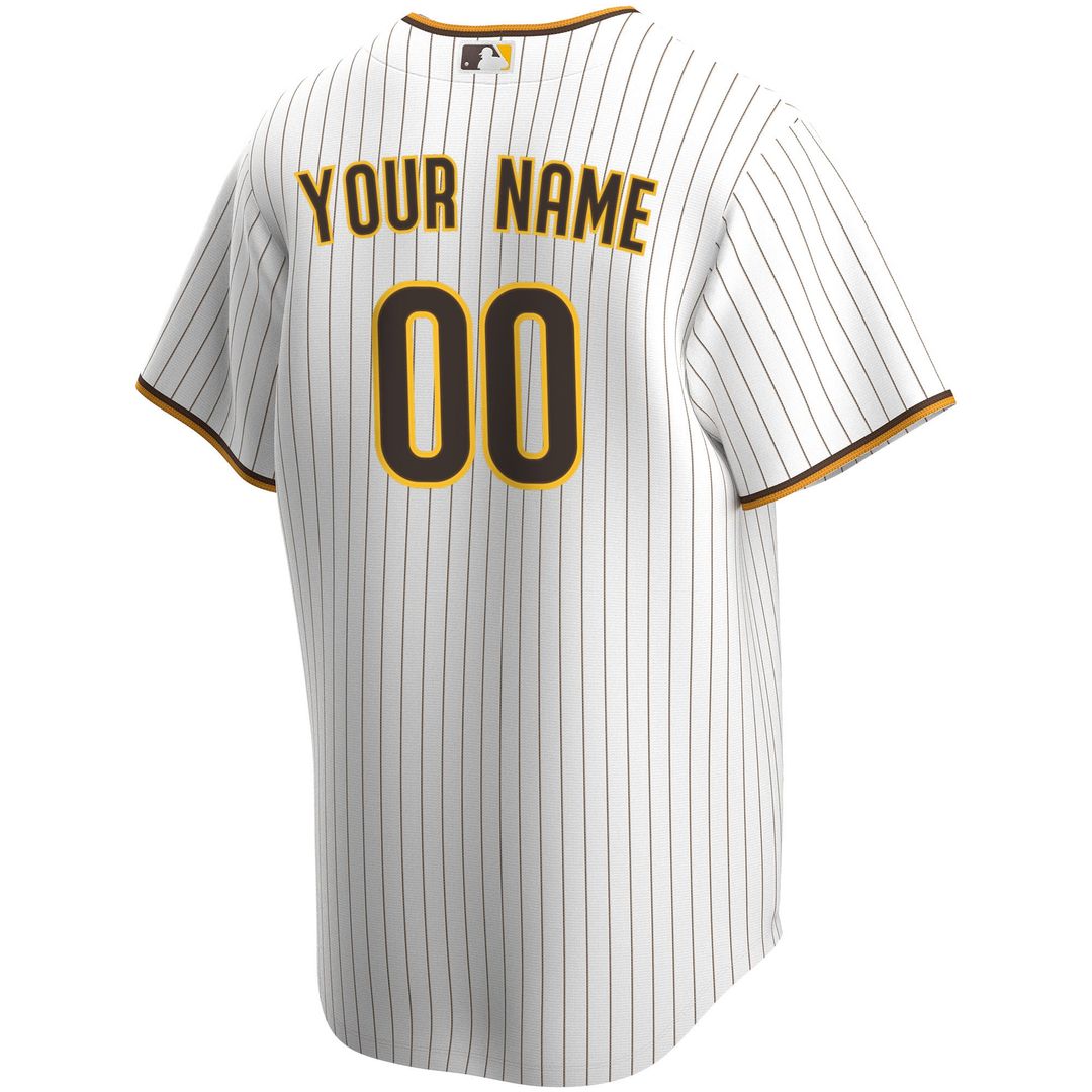 San Diego Padres Nike White Home Replica Custom Jersey product image 3, provided for visual reference and product detail