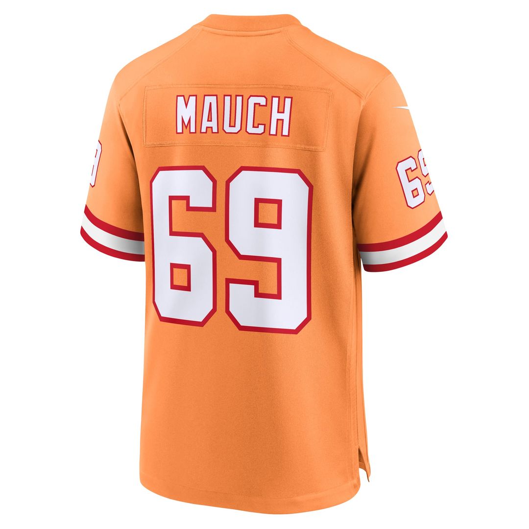 Tampa Bay Buccaneers Cody Mauch Nike Orange Alternate Game Jersey product image 3, provided for visual reference and product