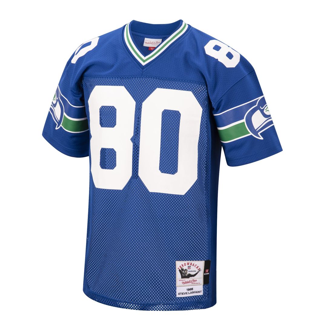 Seattle Seahawks 1985 Steve Largent Mitchell & Ness Royal Authentic Throwback Retired Player Jersey product image 2,