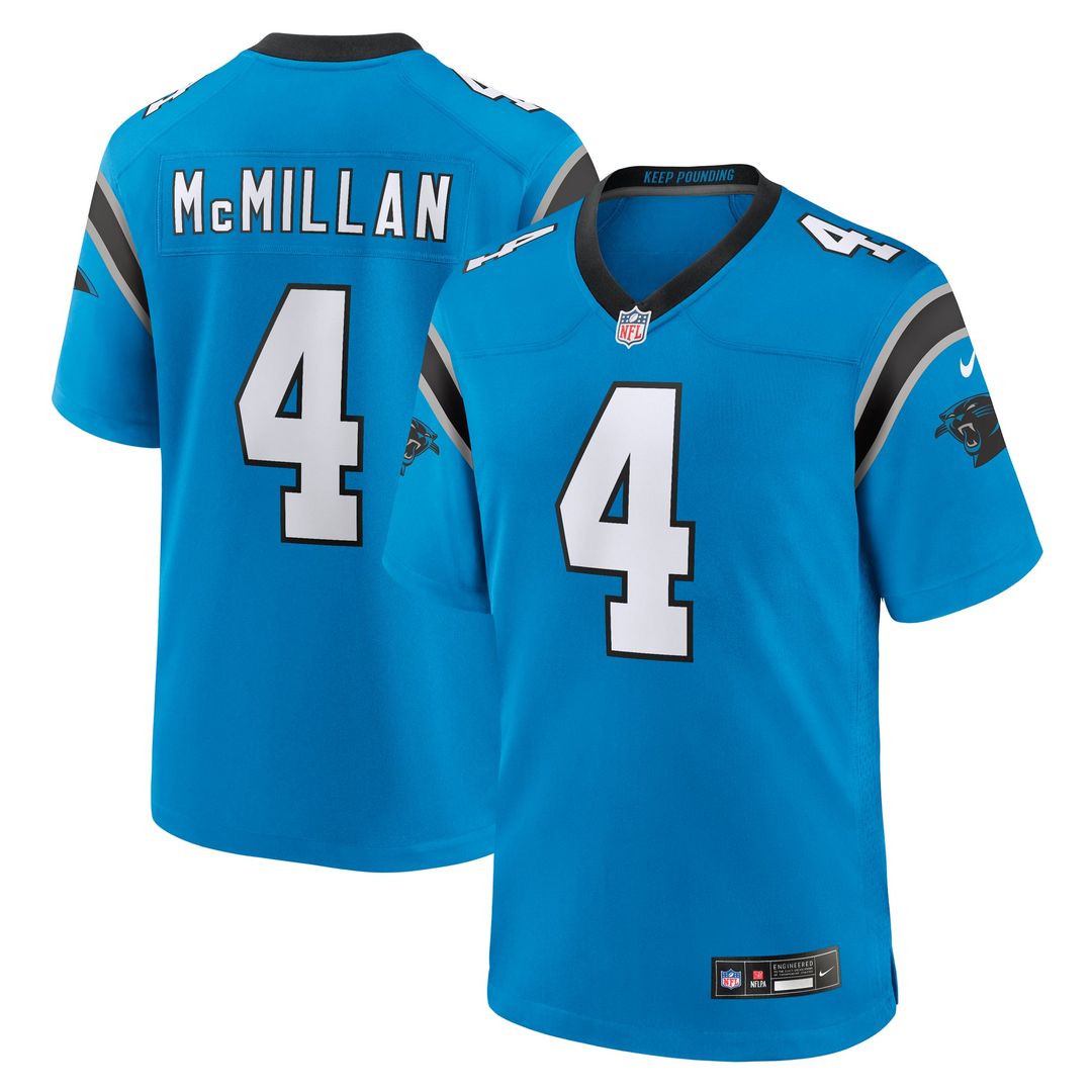 Carolina Panthers Tetairoa McMillan Nike Blue Alternate Game Jersey product image 1, provided for visual reference and