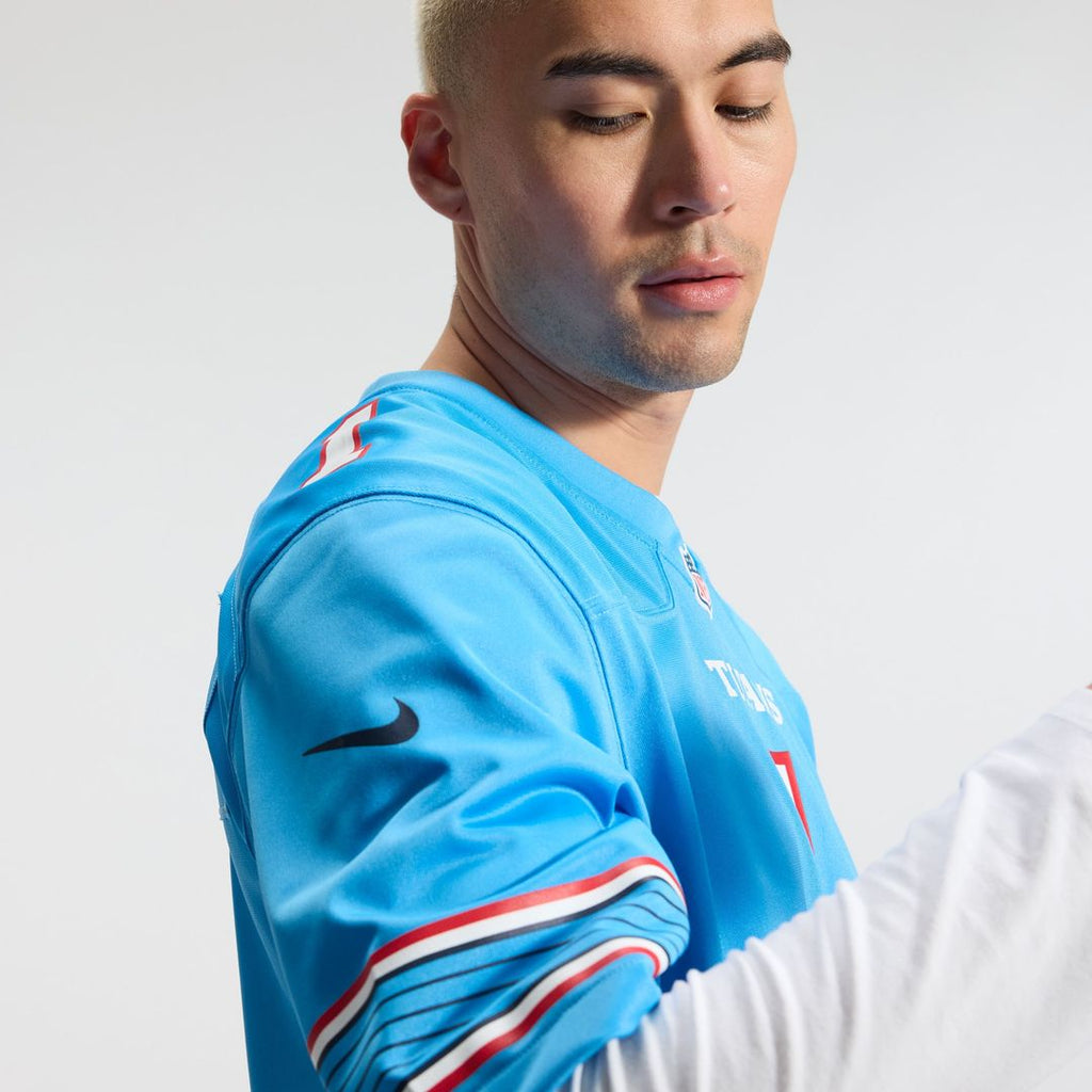 Tennessee Titans Cameron Ward Nike Light Blue Game Jersey product image 23, provided for visual reference and product detail