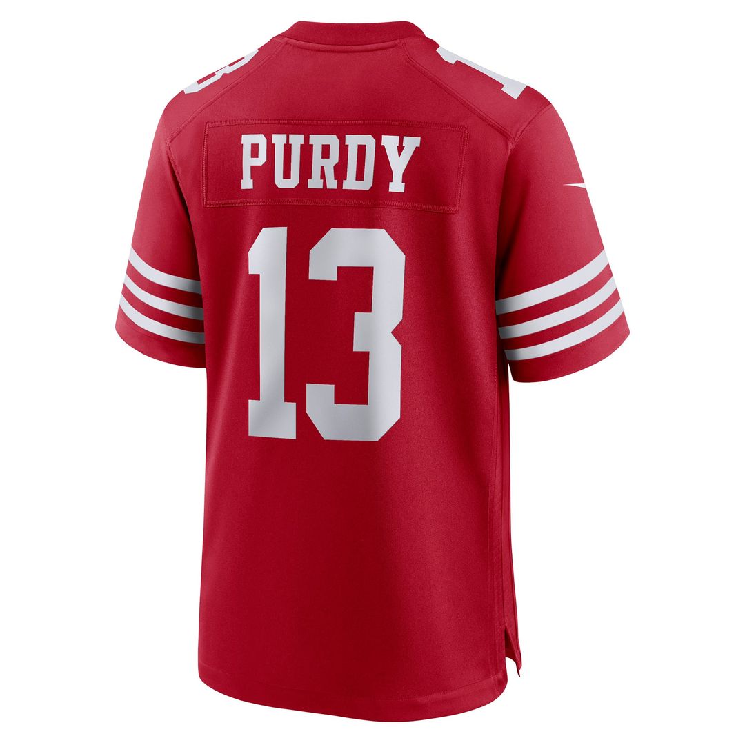 San Francisco 49ers Brock Purdy Nike Scarlet Game Player Jersey product image 3, provided for visual reference and product
