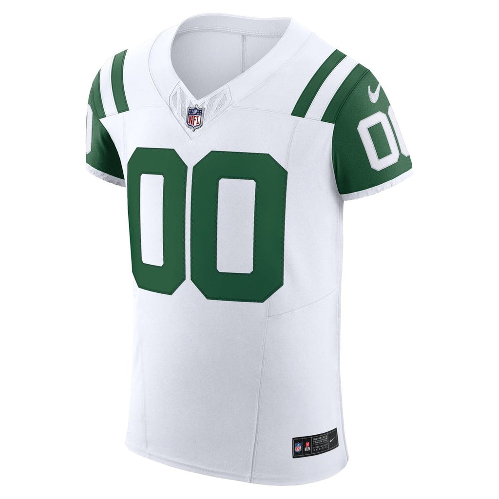 New York Jets Nike White Vapor F.U.S.E. Elite Custom Jersey product image 2, provided for visual reference and product
