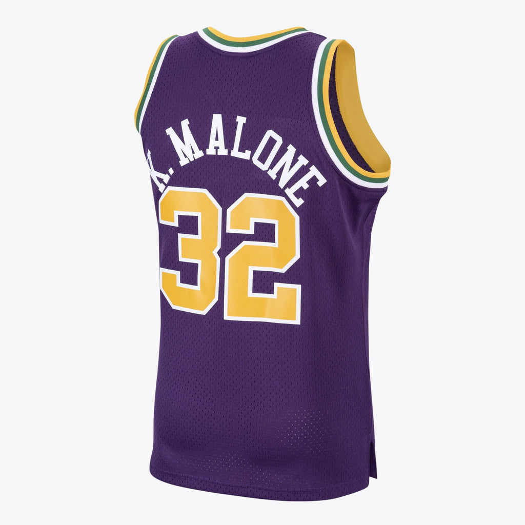 Utah Jazz Karl Malone 1991 Hardwood Classics Road Swingman Jersey by Mitchell & Ness - Purple product image 3, provided for