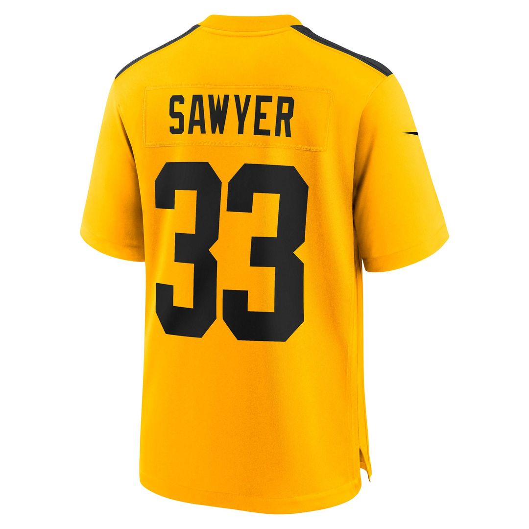 Pittsburgh Steelers Jack Sawyer Nike Gold Alternate Game Jersey product image 3, provided for visual reference and product