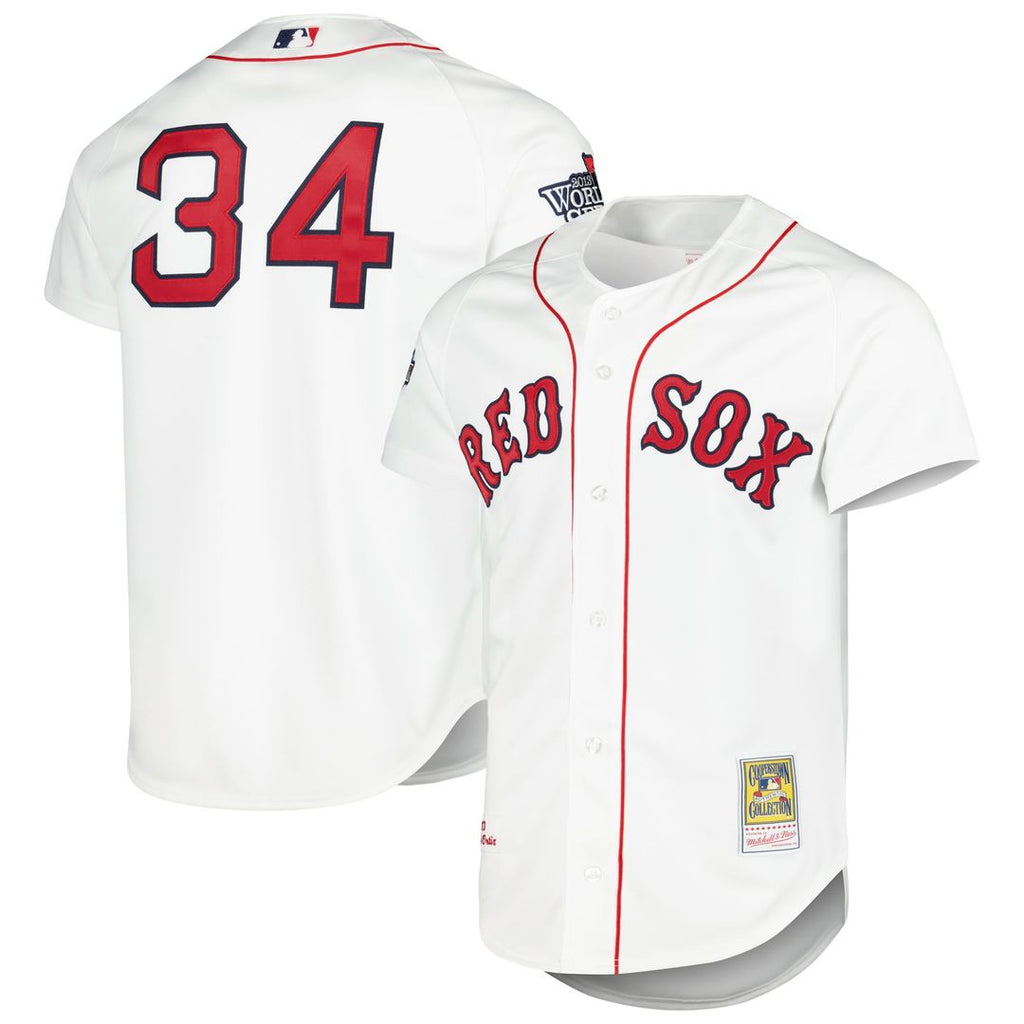 Boston Red Sox David Ortiz Mitchell & Ness White Cooperstown Collection Authentic Jersey product image 1, provided for