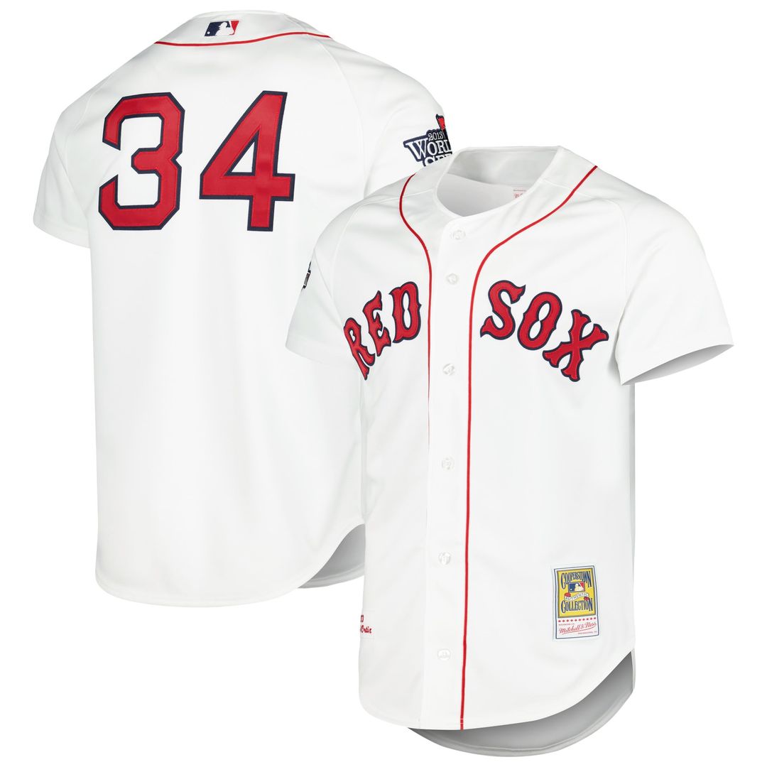 Boston Red Sox David Ortiz Mitchell & Ness White Cooperstown Collection Authentic Jersey product image 1, provided for