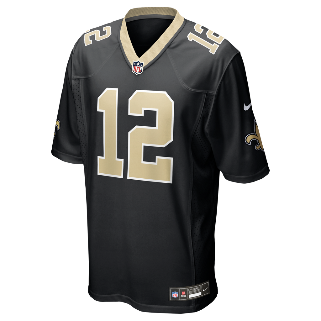 New Orleans Saints Chris Olave Nike Black Player Game Jersey product image 2, provided for visual reference and product