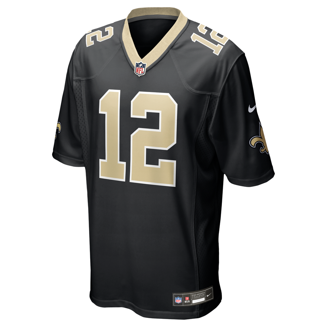 New Orleans Saints Chris Olave Nike Black Player Game Jersey product image 2, provided for visual reference and product