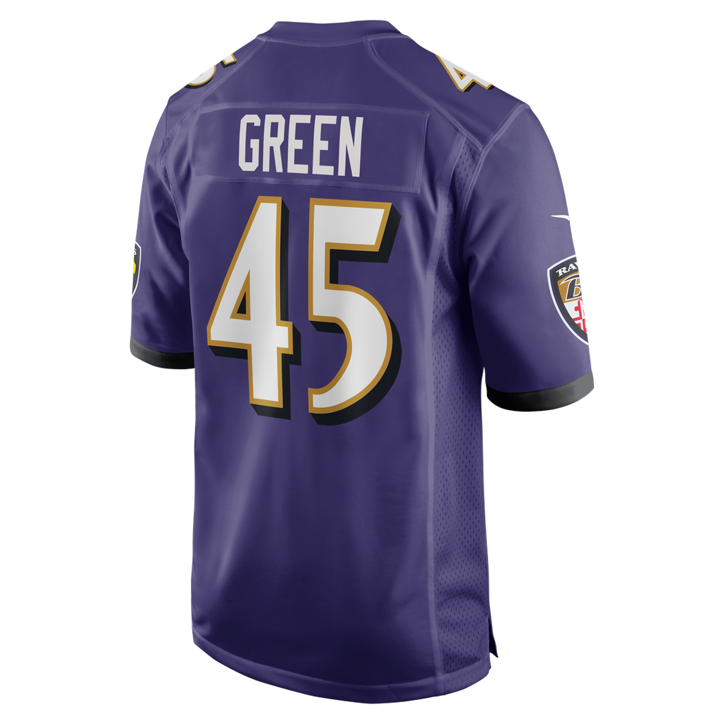 Baltimore Ravens Mike Green Nike Purple Team Game Jersey product image 3, provided for visual reference and product detail