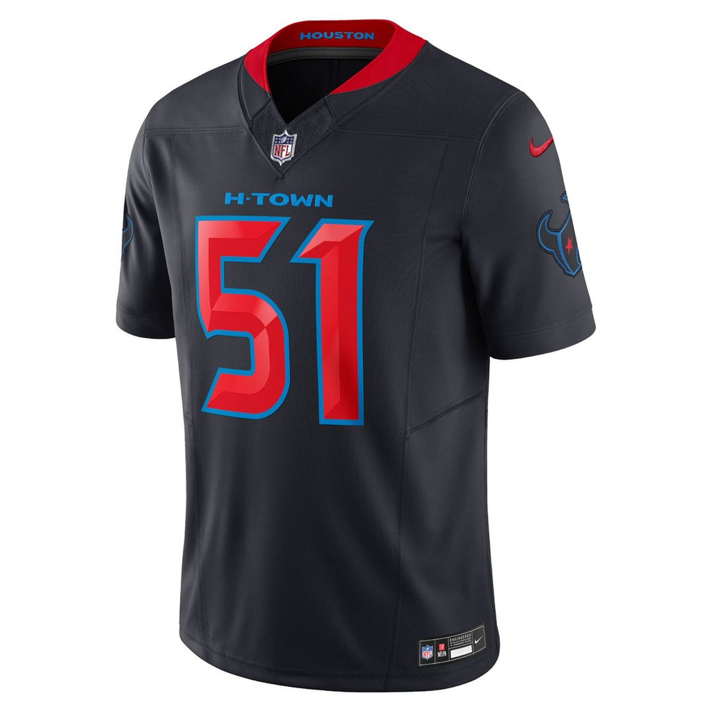 Houston Texans Will Anderson Jr. Nike Navy 2nd Alternate Vapor F.U.S.E. Limited Jersey product image 2, provided for visual