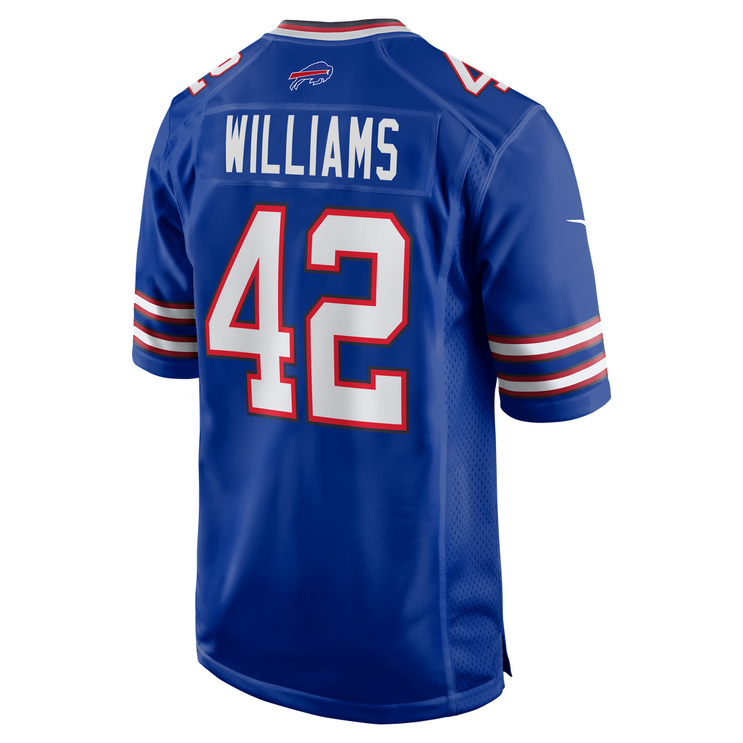 Buffalo Bills Dorian Williams Nike Royal Home Game Jersey product image 3, provided for visual reference and product detail