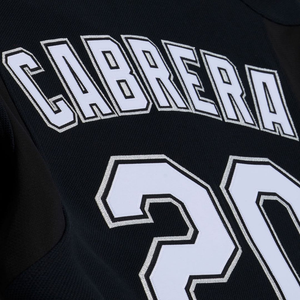 Florida Marlins Miguel Cabrera Mitchell & Ness Black 2003 Cooperstown Mesh Batting Practice Button-Up Jersey product image
