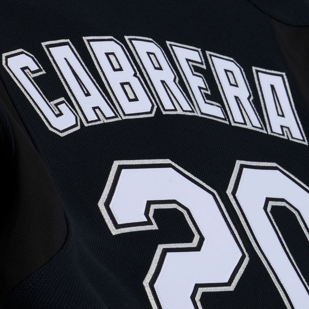 Florida Marlins Miguel Cabrera Mitchell & Ness Black 2003 Cooperstown Mesh Batting Practice Button-Up Jersey product image