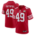 San Francisco 49ers The Faithful Nike Scarlet 80th Anniversary Game Jersey product image 1, provided for visual reference