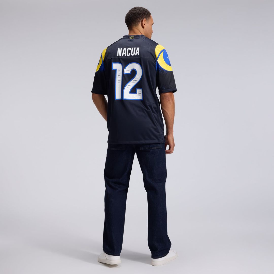 Los Angeles Rams Puka Nacua Nike Dark Blue Rivalries Collection Game Jersey product image 5, provided for visual reference
