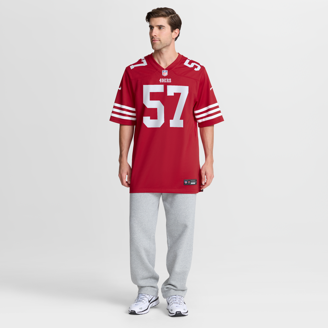 San Francisco 49ers Luke Gifford Nike Scarlet Team Game Jersey product image 7, provided for visual reference and product