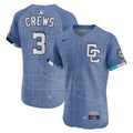 Washington Nationals Dylan Crews Nike Blue 2025 City Connect Elite Player Jersey product image 1, provided for visual