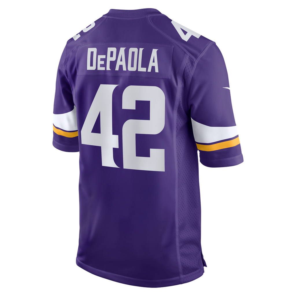Minnesota Vikings Andrew DePaola Nike Purple Game Jersey product image 3, provided for visual reference and product detail