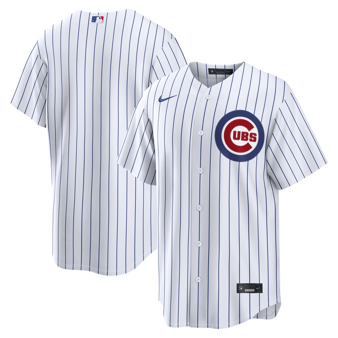 Chicago Cubs Nike White Home Replica Jersey product image 1, provided for visual reference and product detail review