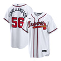 Atlanta Braves Spencer Schwellenbach Nike White Home Replica Jersey product image 1, provided for visual reference and
