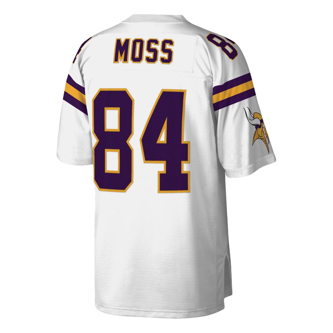 Minnesota Vikings Randy Moss Mitchell & Ness White Legacy Replica Jersey product image 6, provided for visual reference and