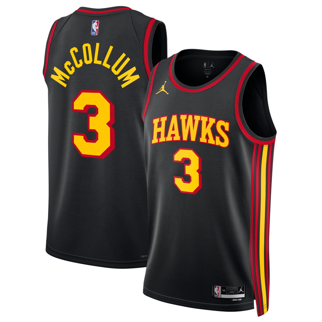 Atlanta Hawks Jordan Brand Statement Edition Swingman Jersey - Black - CJ McCollum - Unisex product image 2, provided for