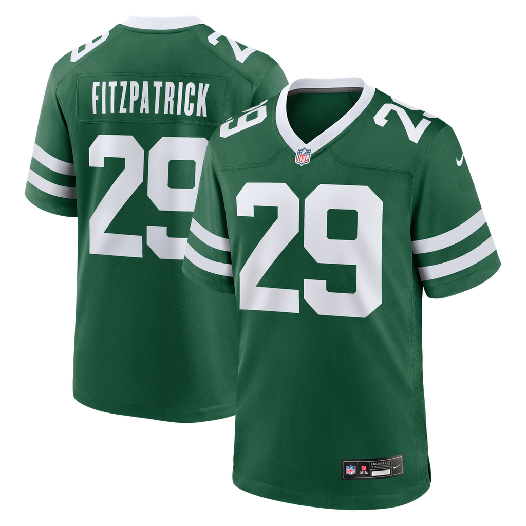 New York Jets Minkah Fitzpatrick Nike Legacy Green Game Jersey product image 1, provided for visual reference and product