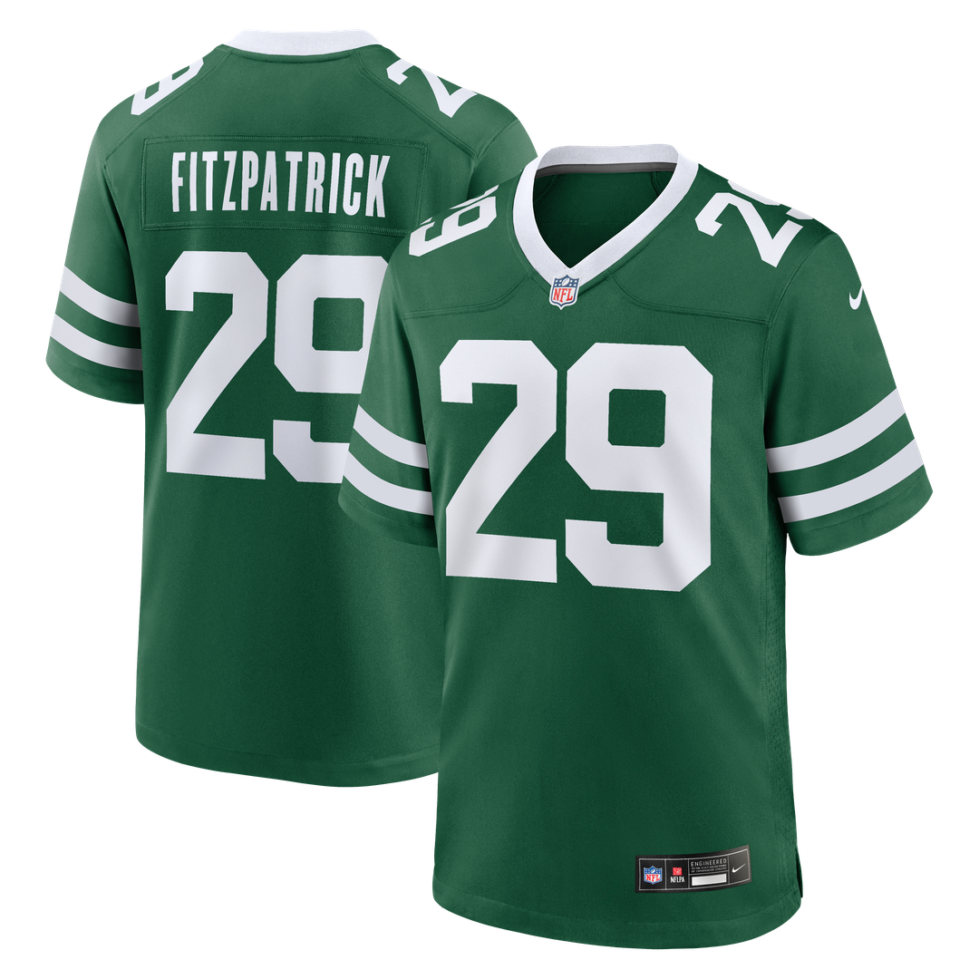 New York Jets Minkah Fitzpatrick Nike Legacy Green Game Jersey product image 1, provided for visual reference and product