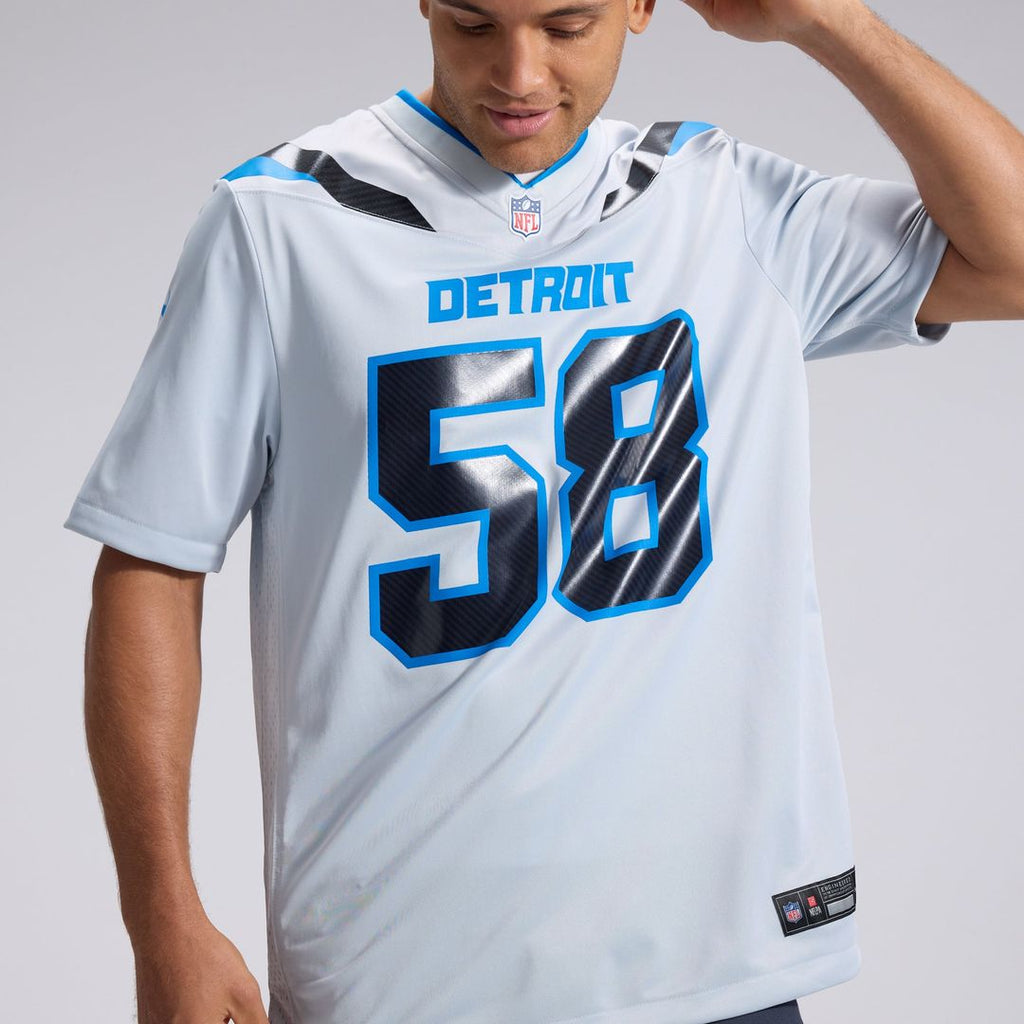 Detroit Lions Penei Sewell Nike Silver 2026 Rivalries Collection Game Jersey product image 9, provided for visual reference