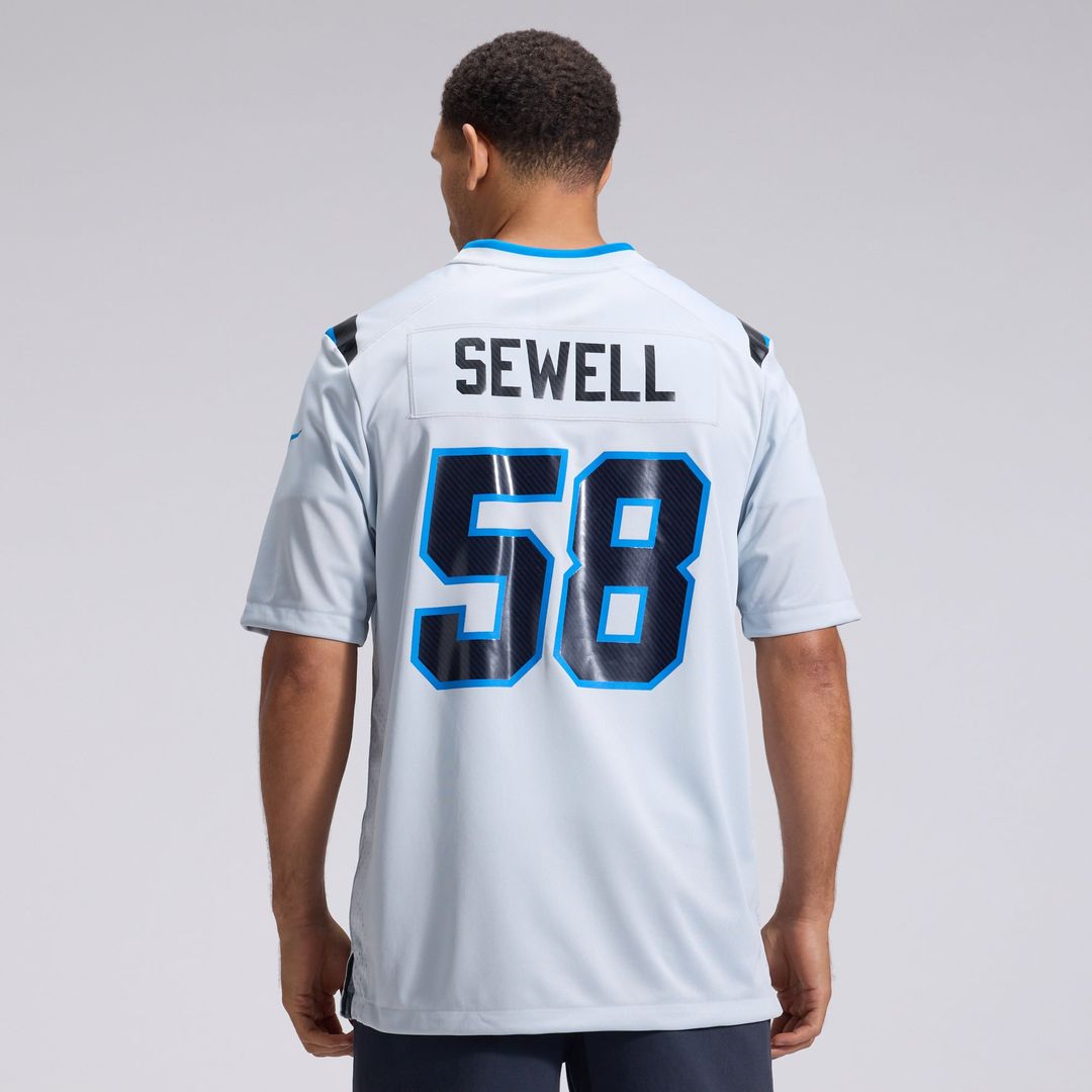 Detroit Lions Penei Sewell Nike Silver 2026 Rivalries Collection Game Jersey product image 3, provided for visual reference