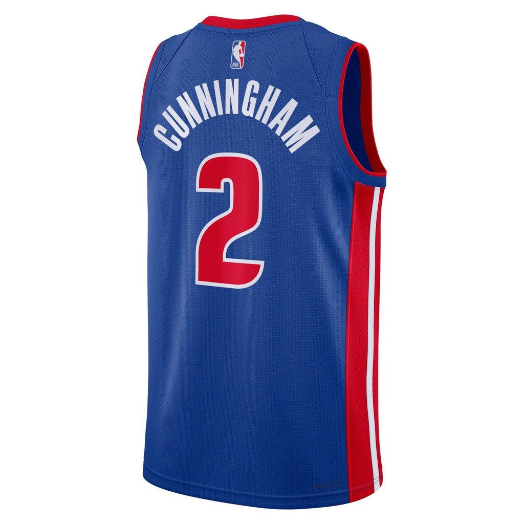 Detroit Pistons Nike Icon Edition Swingman Jersey - Blue - Cade Cunningham - Unisex product image 3, provided for visual