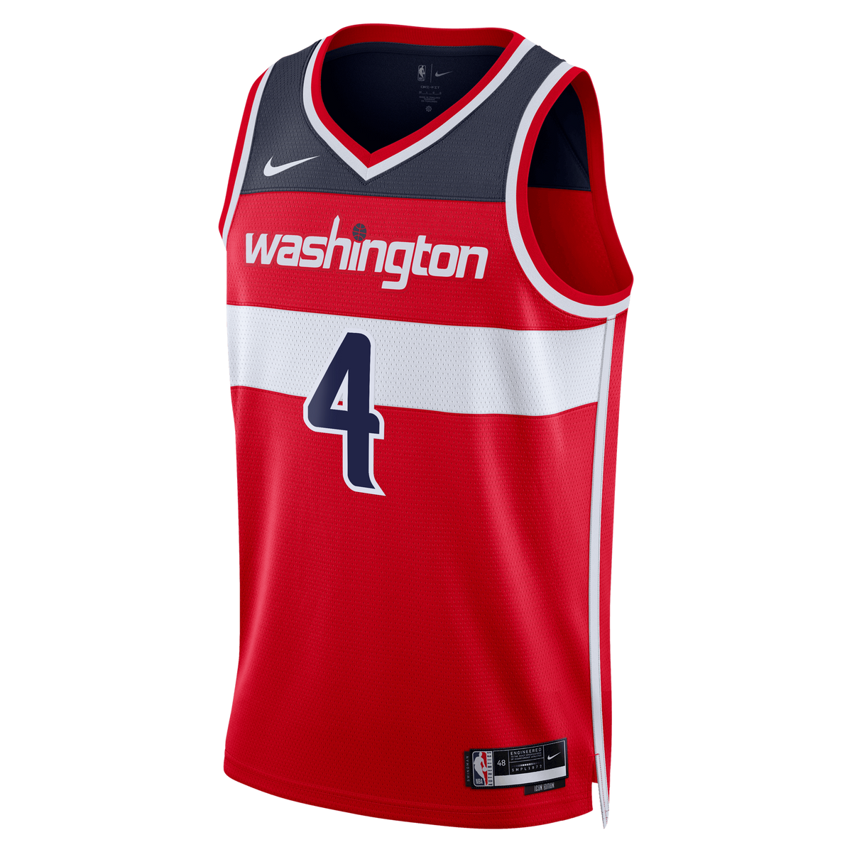 Washington Wizards Nike Icon Swingman Jersey - Red - AJ Dybantsa - Unisex product image 3, provided for visual reference and