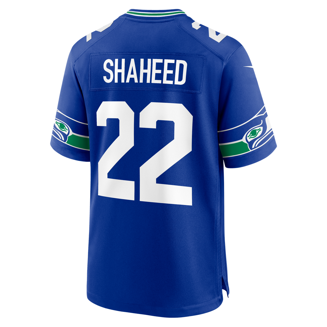 Seattle Seahawks Rashid Shaheed Nike Royal Alternate Game Jersey product image 3, provided for visual reference and product