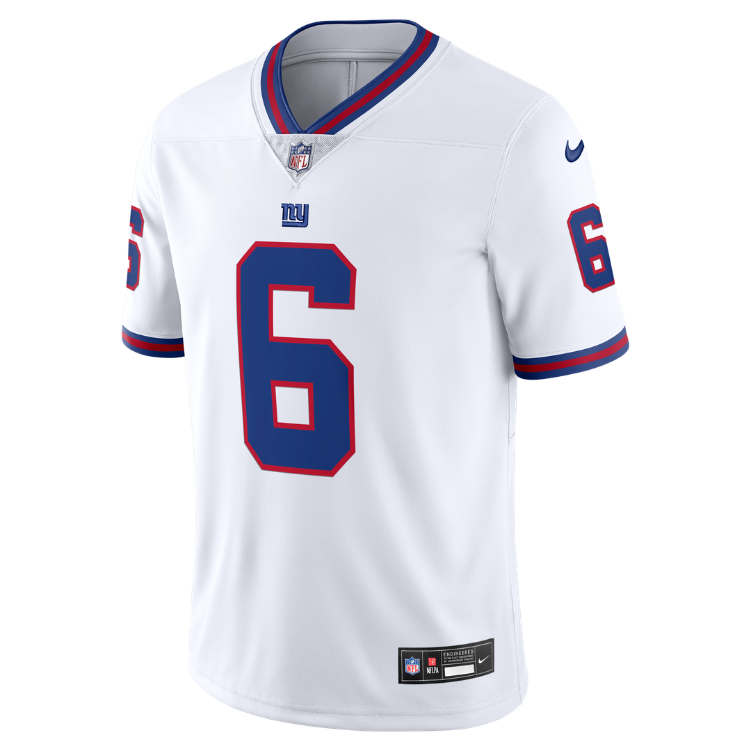 New York Giants Jaxson Dart Nike White Vintage White Vapor Untouchable Stitched Limited Jersey product image 2, provided for