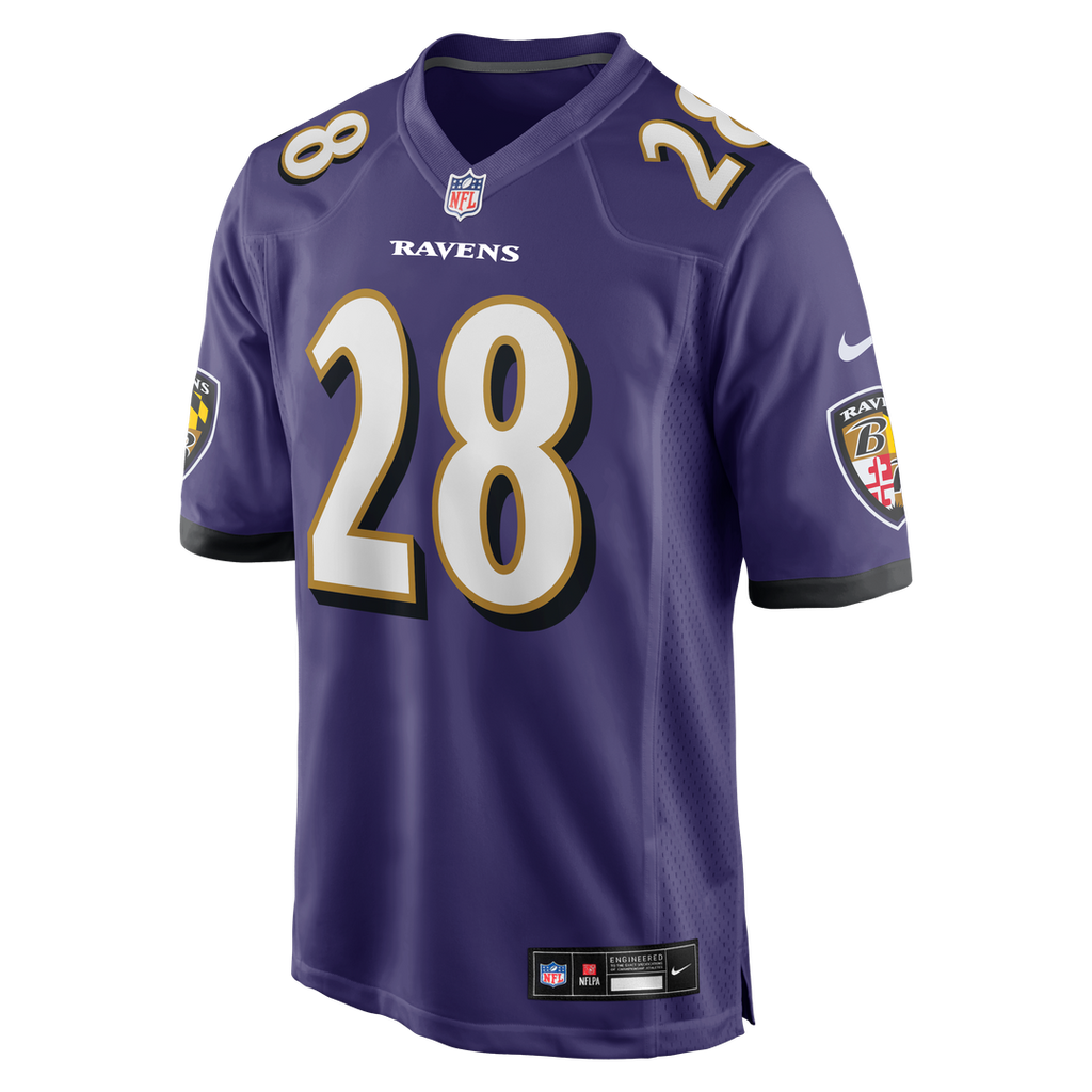 Baltimore Ravens Taven Bryan Nike Purple Team Game Jersey product image 2, provided for visual reference and product detail