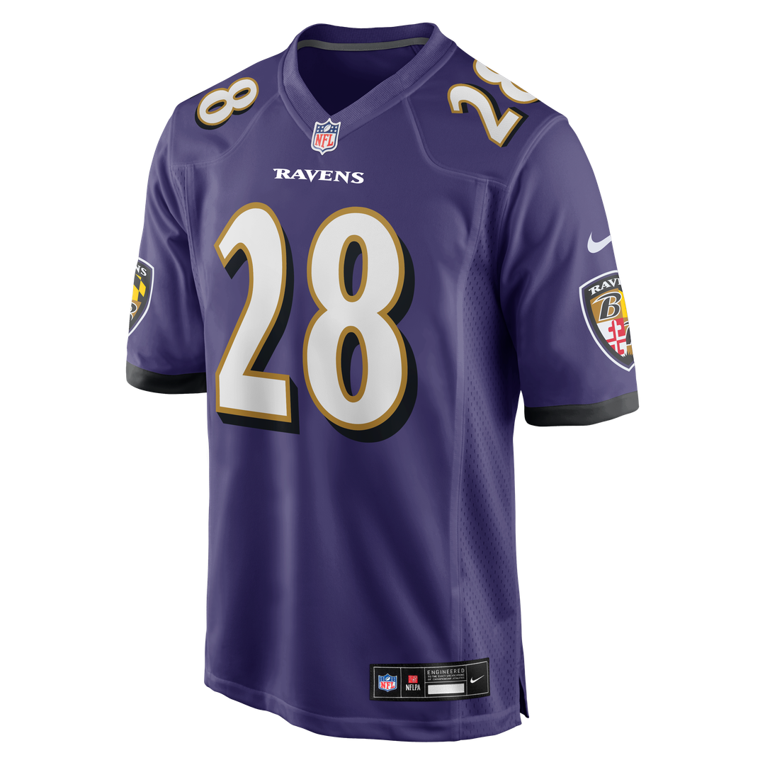 Baltimore Ravens Taven Bryan Nike Purple Team Game Jersey product image 2, provided for visual reference and product detail