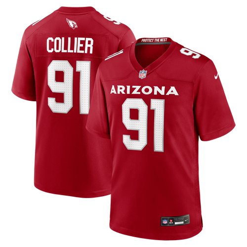 Arizona Cardinals L.J. Collier Nike Cardinal Team Game Jersey product image 1, provided for visual reference and product