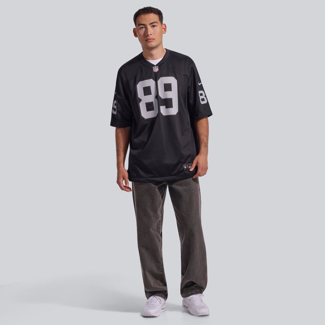 Las Vegas Raiders Brock Bowers Nike White Game Jersey product image 10, provided for visual reference and product detail