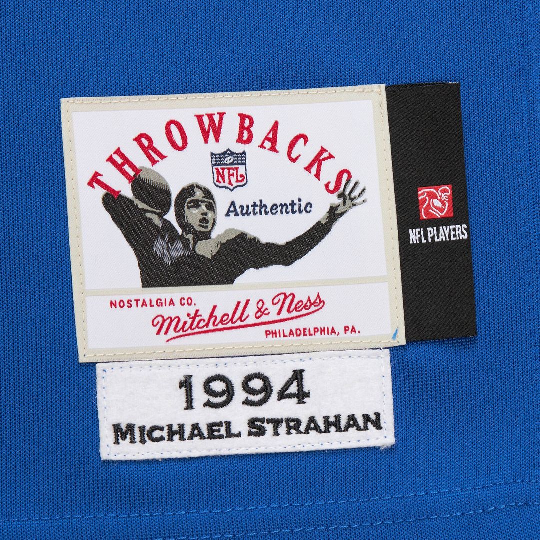 New York Giants 1994 Michael Strahan Mitchell & Ness Royal Authentic Throwback Retired Player Jersey product image 6,