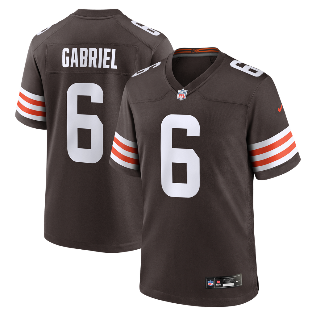Cleveland Browns Dillon Gabriel Nike Brown Team Game Jersey product image 1, provided for visual reference and product