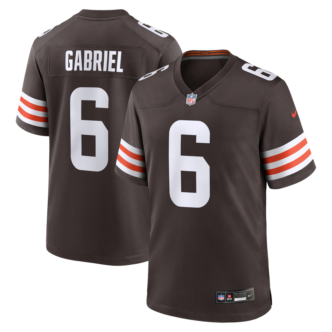 Cleveland Browns Dillon Gabriel Nike Brown Team Game Jersey product image 1, provided for visual reference and product