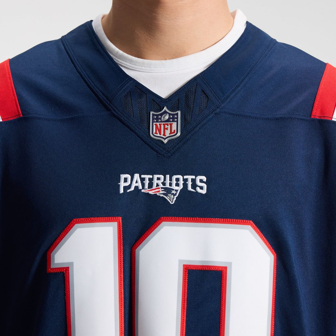 New England Patriots Drake Maye Nike Navy Team Vapor F.U.S.E. Stitched Limited Jersey product image 9, provided for visual