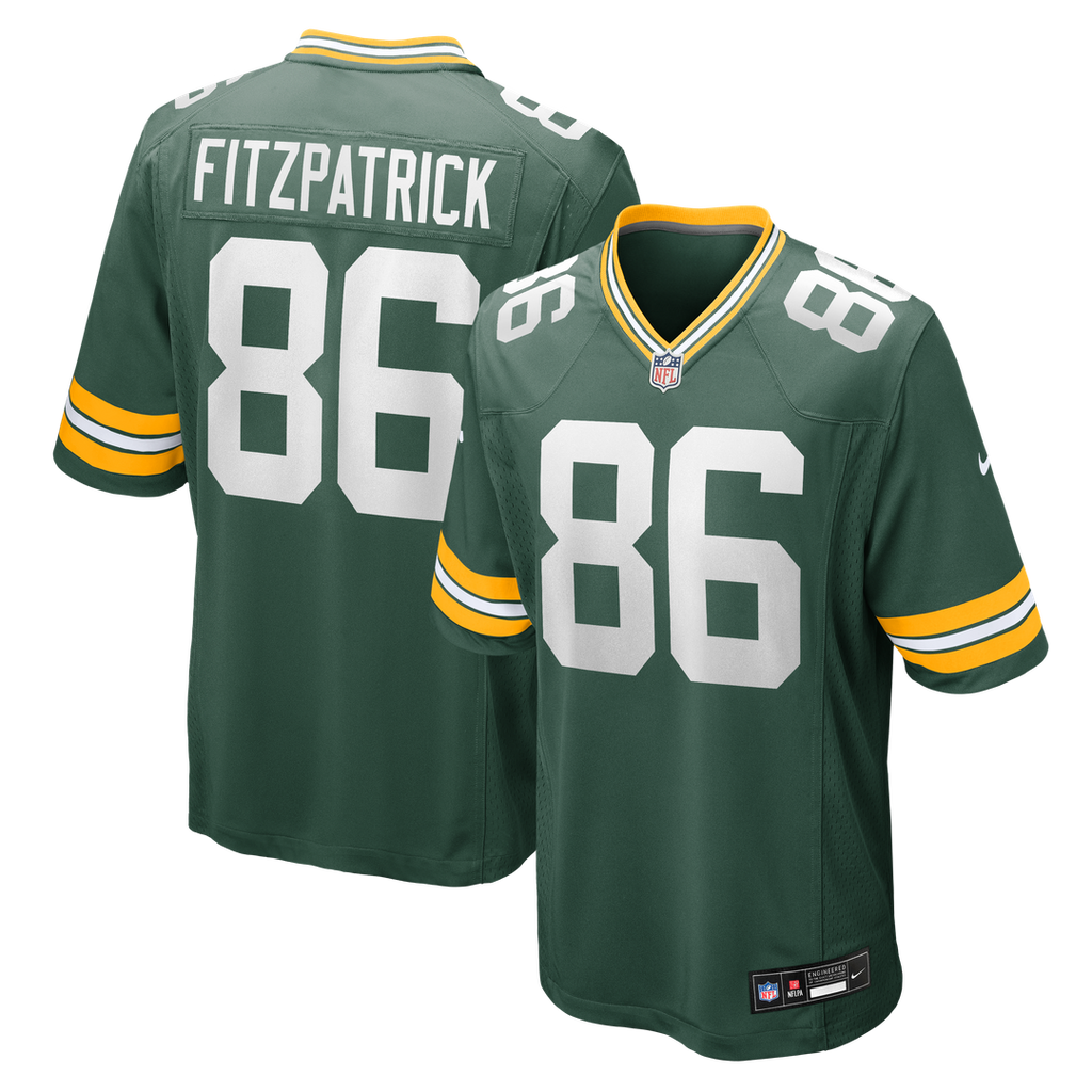Green Bay Packers John FitzPatrick Nike Green Team Game Jersey product image 1, provided for visual reference and product