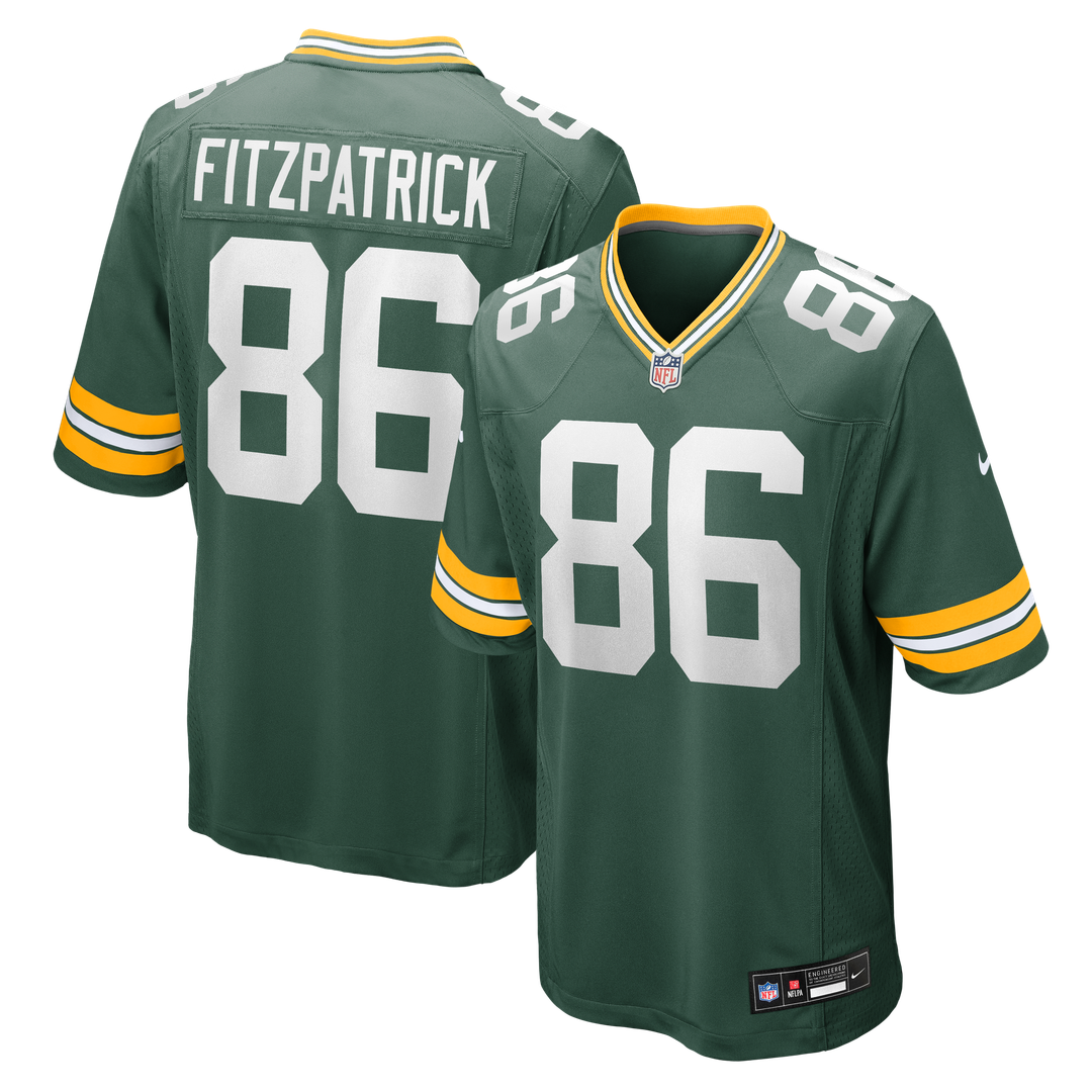 Green Bay Packers John FitzPatrick Nike Green Team Game Jersey product image 1, provided for visual reference and product