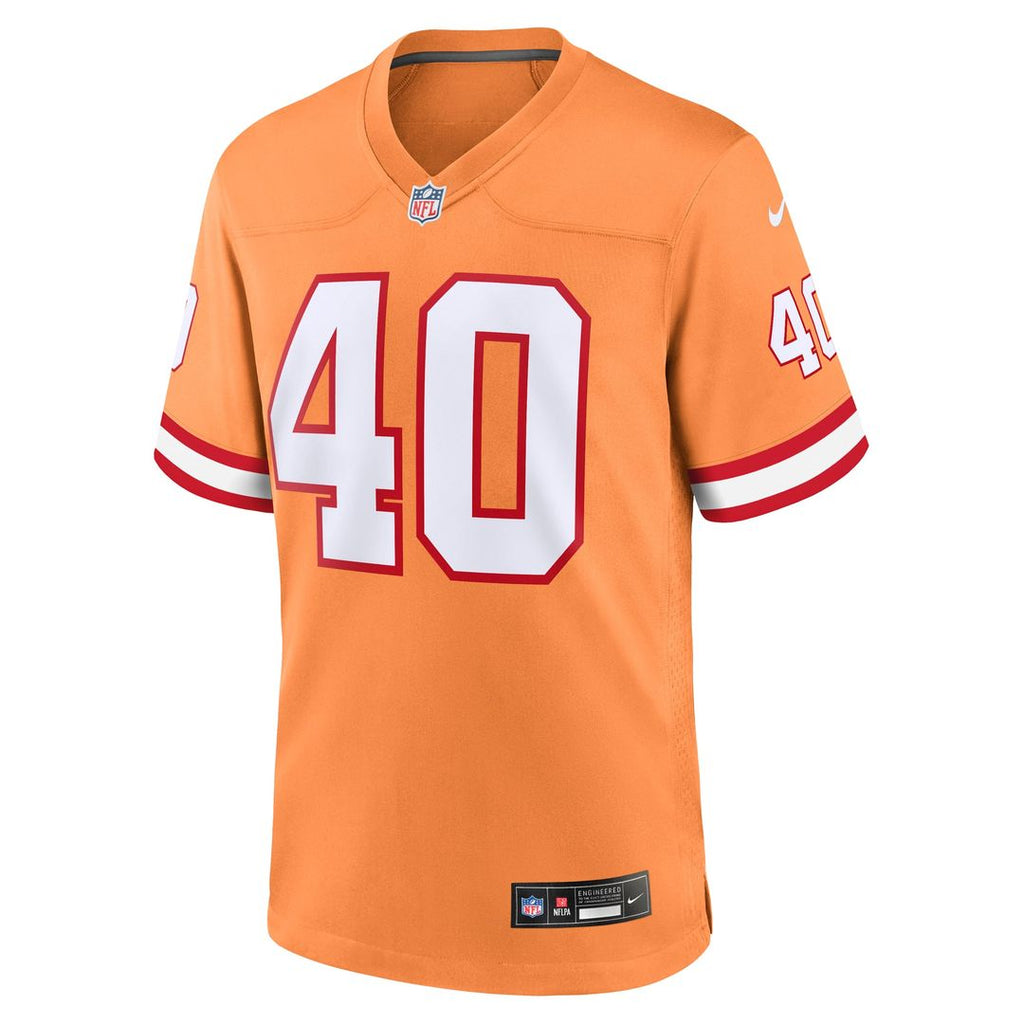 Tampa Bay Buccaneers Mike Alstott Nike Orange Throwback Game Jersey product image 2, provided for visual reference and