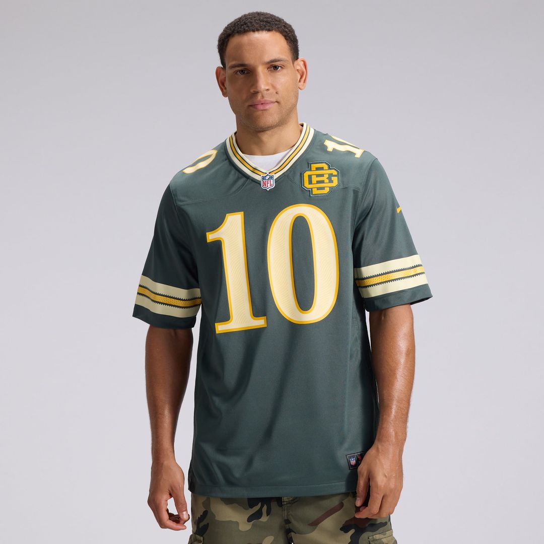 Green Bay Packers Jordan Love Nike Green 2026 Rivalries Collection Game Jersey product image 2, provided for visual