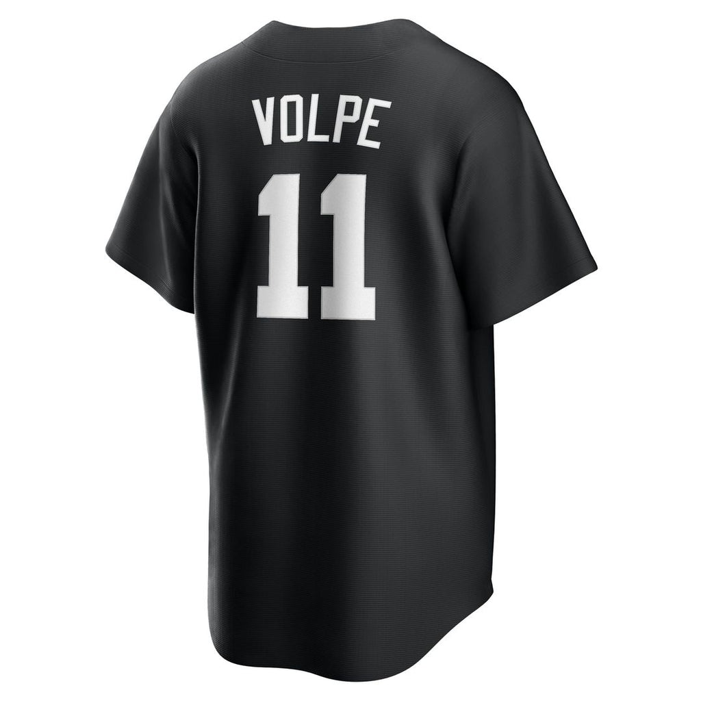 New York Yankees Anthony Volpe Nike Black Fashion Replica Player Jersey product image 3, provided for visual reference and